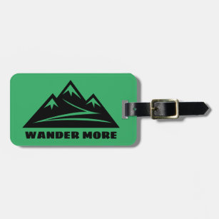 Wander more mountain peak logo custom luggage tag