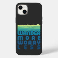 Wander More Worry Less/blue gradient Case-Mate iP