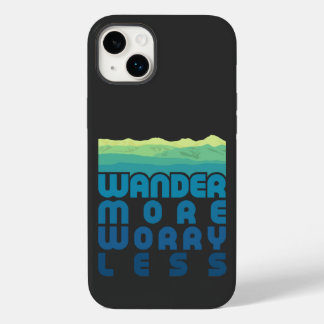Wander More Worry Less/blue gradient Case-Mate iP iPhone 14 Plus Case