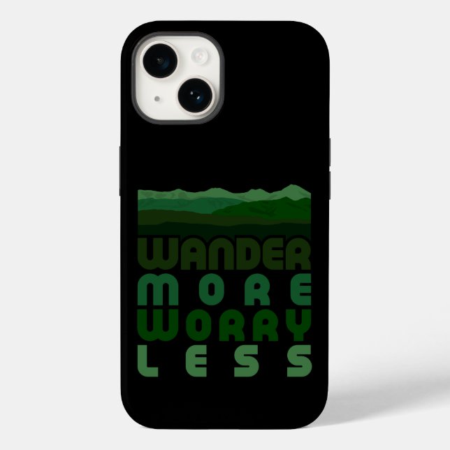 Wander More Worry Less Case-Mate iPhone Case (Back)