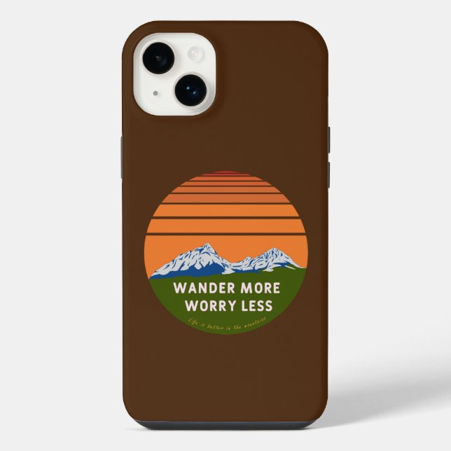Wander more Worry less Case-Mate iPhone Case (Back)