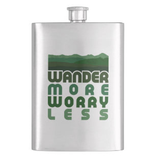 Wander More Worry Less Hip Flask
