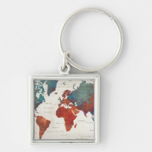 Wander Often, Wander Always Map With Quote Key Ring