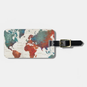 Wander Often, Wander Always Map With Quote Luggage Tag