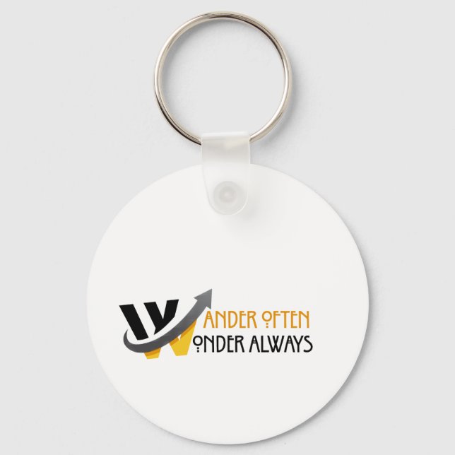 Wander often, wonder always key ring (Front)