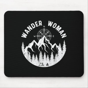 Wander Woman Hiking Adventure Camping Women Road T Mouse Pad