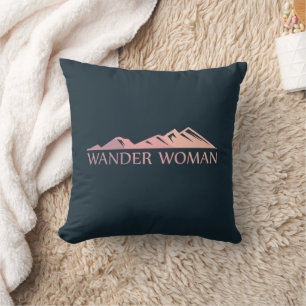 Wander woman hiking camping cushion