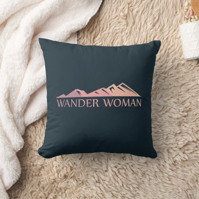 Wander woman hiking camping cushion (Blanket)