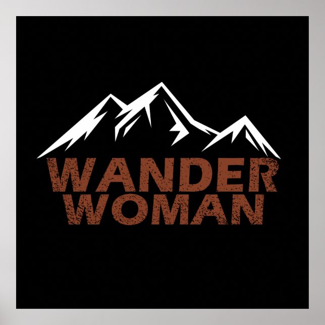 wander woman hiking camping poster (Front)