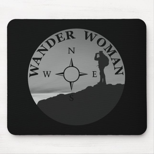 wander woman hiking mouse pad (Front)