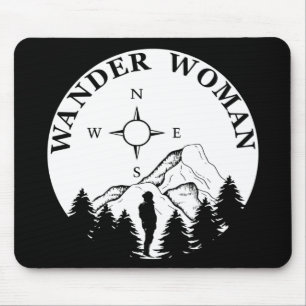 wander woman hiking mouse pad