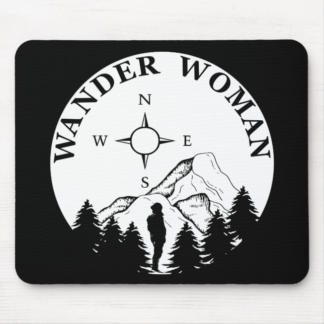 wander woman hiking mouse pad (Front)