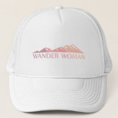 wander woman hiking trucker hat (Front)