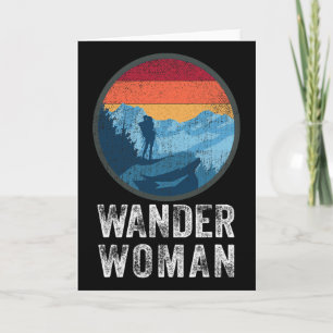 Wander Woman Vintage Take A Hike Climbing Hiking O Card