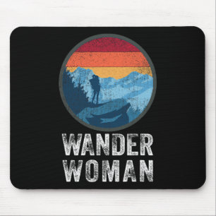 Wander Woman Vintage Take A Hike Climbing Hiking O Mouse Pad
