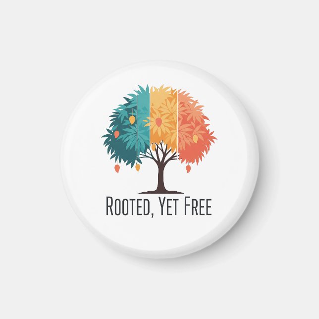 WanderBloom – Artistic Souvenir Magnet from India" (Front)