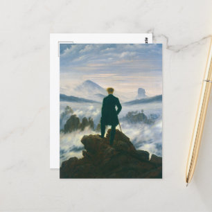 Wanderer above the Sea of Fog by Caspar Friedrich Postcard