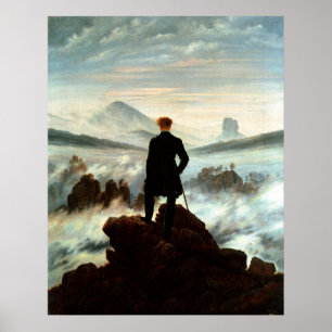 Wanderer Above the Sea of Fog, Caspar Friedrich Poster