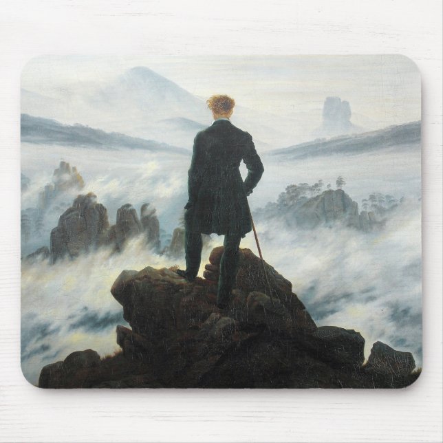 Wanderer above the Sea of Fog, Friedrich Mouse Pad (Front)