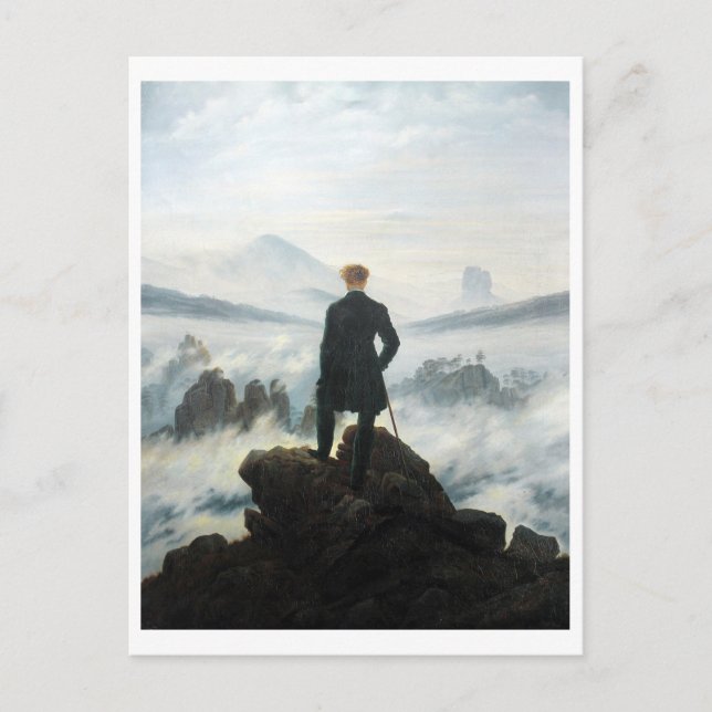 Wanderer above the Sea of Fog, Friedrich Postcard (Front)