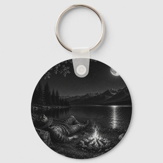 Wanderer Collection WO09 – Moonlit Camp Rest Key Ring (Front)