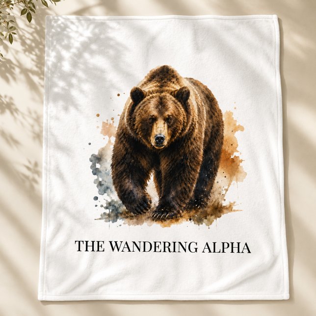 Wandering Alpha Fireside Retreat Style Fleece Blanket (Creator Uploaded)