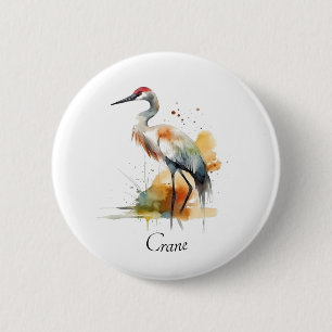 Wandering Crane, custom 6 Cm Round Badge