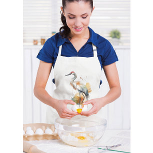Wandering Crane, custom Apron