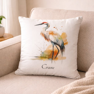 Wandering Crane, custom Cushion