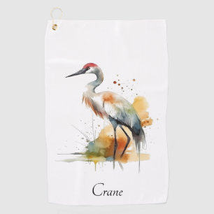 Wandering Crane, custom Golf Towel