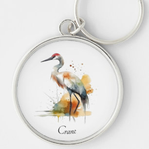 Wandering Crane, custom Key Ring