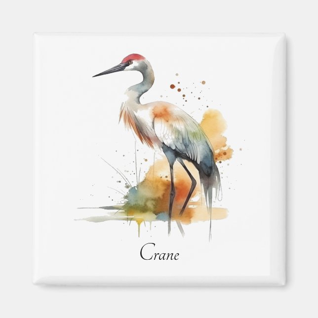 Wandering Crane, custom Magnet (Front)