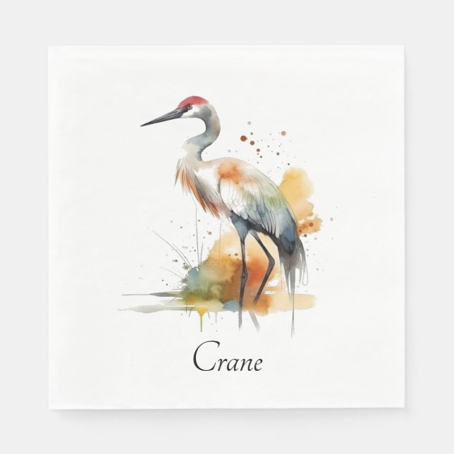 Wandering Crane, custom Napkin (Front)