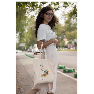 Wandering Crane, custom Tote Bag