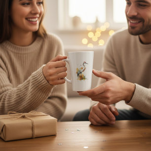 Wandering Crane Latte Mug