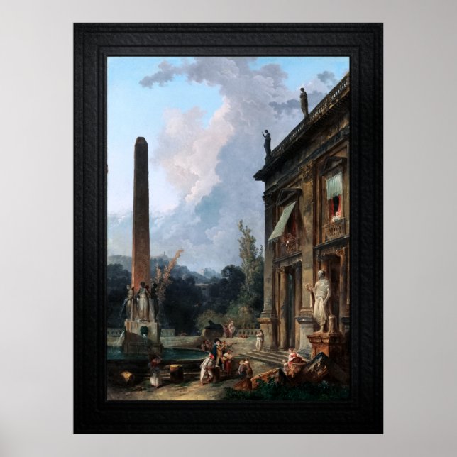 Wandering Minstrels by Hubert Robert Poster (Front)