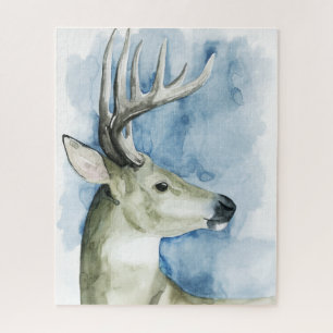 Wandering Stag - Watercolor Jigsaw Puzzle