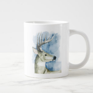 Wandering Stag - Watercolor Large Coffee Mug