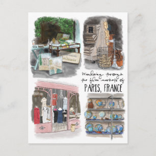 Wandering the Flea Markets of Paris - Postcard