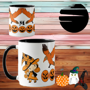 Wandering Witch Spooky Jack O Lanterns Halloween  Mug