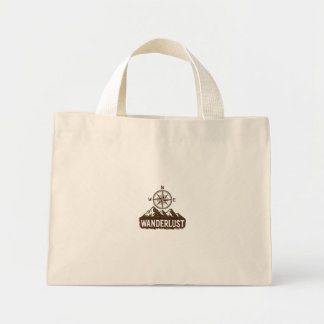 Wanderlust Adventure Tote Bag – Compass & Mountain