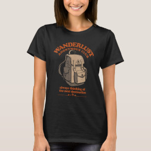 Wanderlust Club Camping Wild Adventure Backpacking T-Shirt