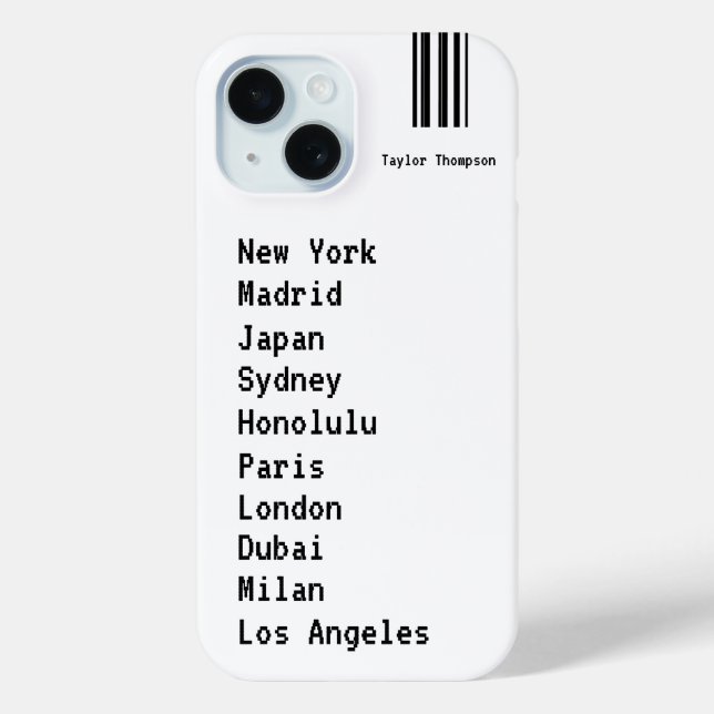 Wanderlust Custom Places Travel Inspired Case-Mate iPhone Case (Back)