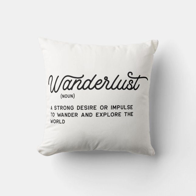 Wanderlust Definition Cushion (Front)