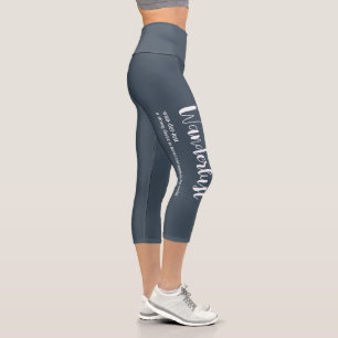 Wanderlust definition white grey blue colour capri leggings