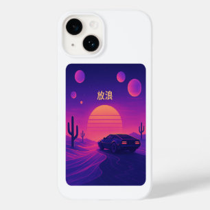 Wanderlust Drive – Retro Vaporwave Desert Case-Mate iPhone 14 Case