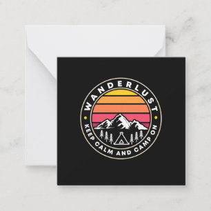 Wanderlust Keep Calm And Camp On Card