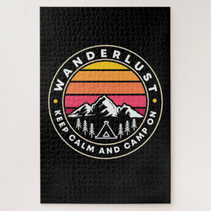 Wanderlust Keep Calm And Camp On Jigsaw Puzzle