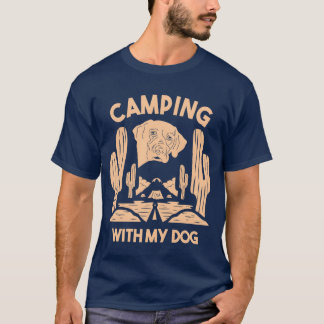 Wanderlust Paws Camping with My Dog vintage T-Shirt