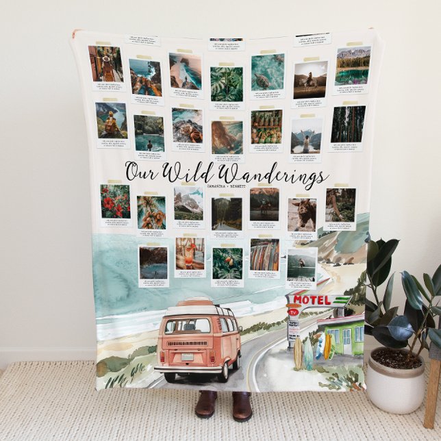 Wanderlust | Snapshots Photo Memory Keepsake Fleece Blanket (Creator Uploaded)